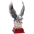 Eagle with Waving Flag Award 11" HEIGHT 6 1/2" WING SPAN